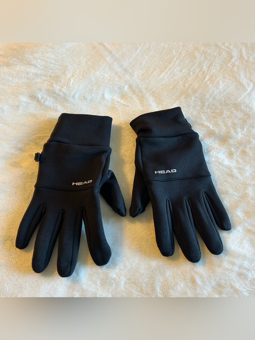 Head Sensatec touchscreen running gloves black textured high grip silicone M